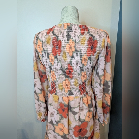 Mad About Style Jilly Box Grace Farm Floral Smocked Midi Dress Size L NWOT - Picture 12 of 17